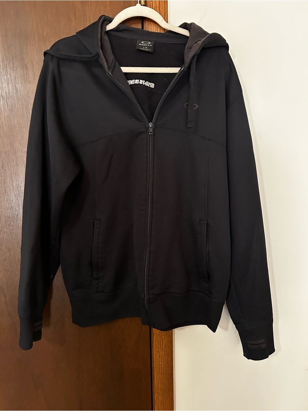 Oakley Black Full-Zip Hooded Sweater